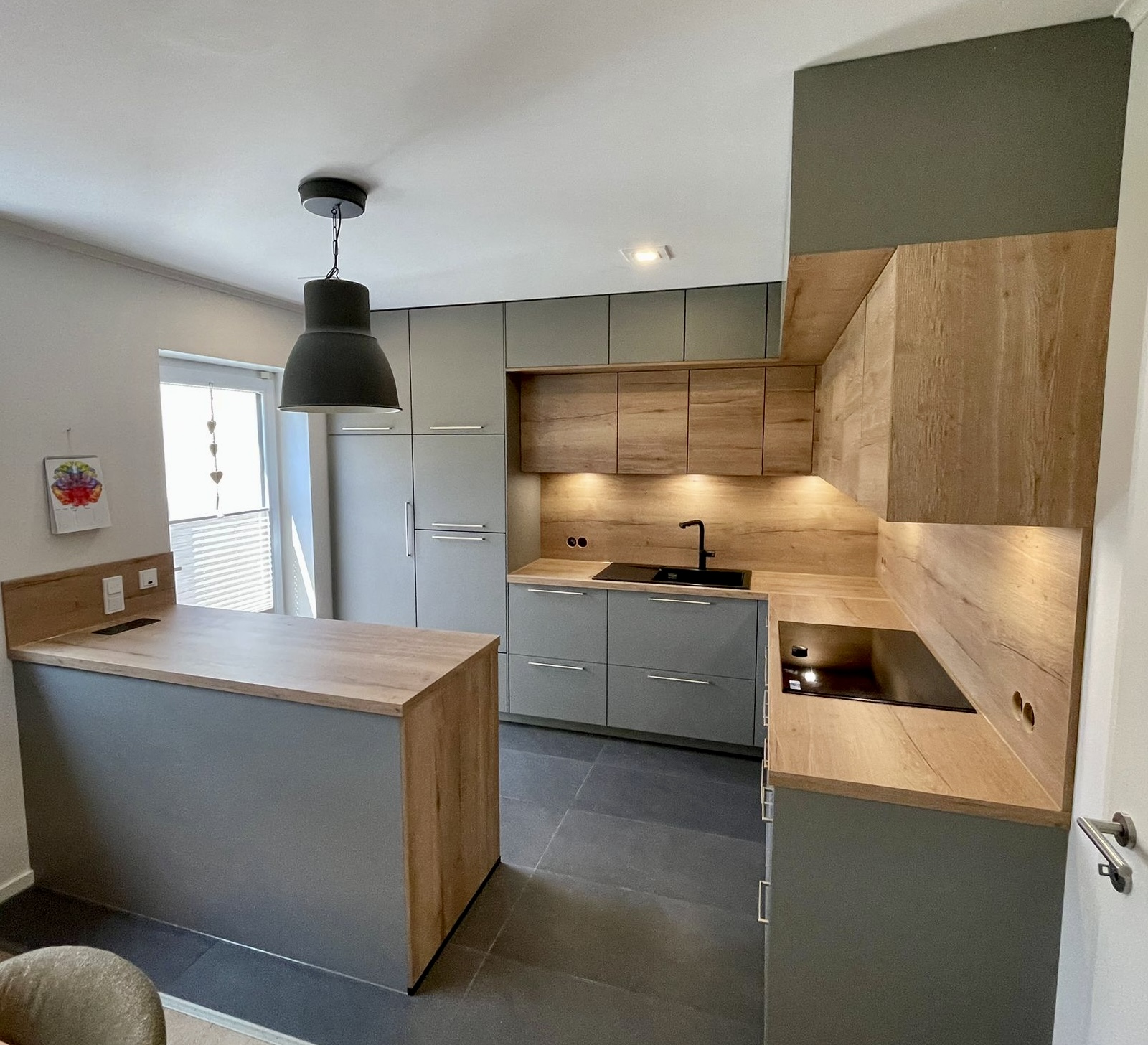 Wildeiche, Anti Finger Print, Taupe, deckenhoch, Eiche, Neff