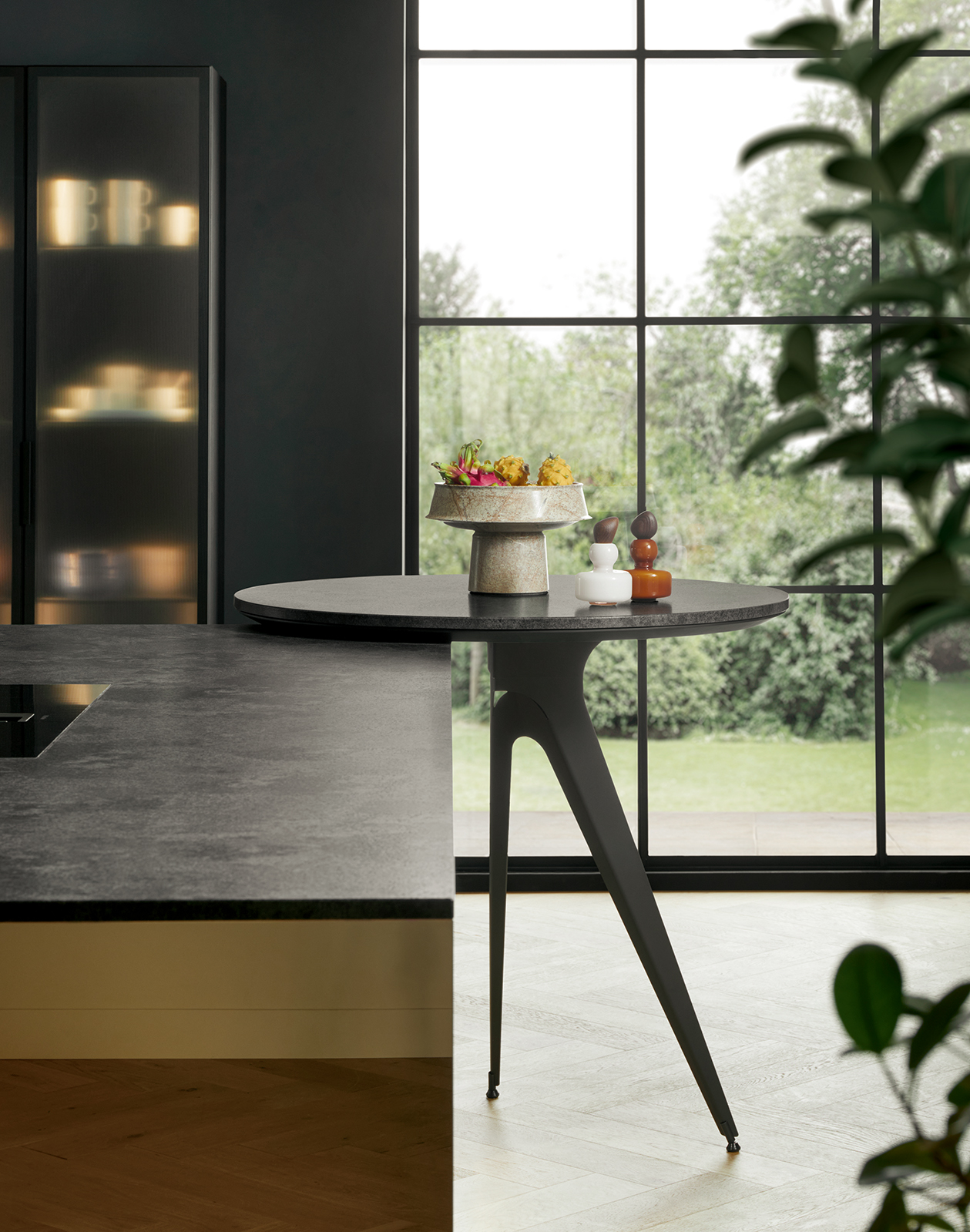 next125, grifflos, Küche, Kücheninsel, Ceramic, Glas, Spiegel