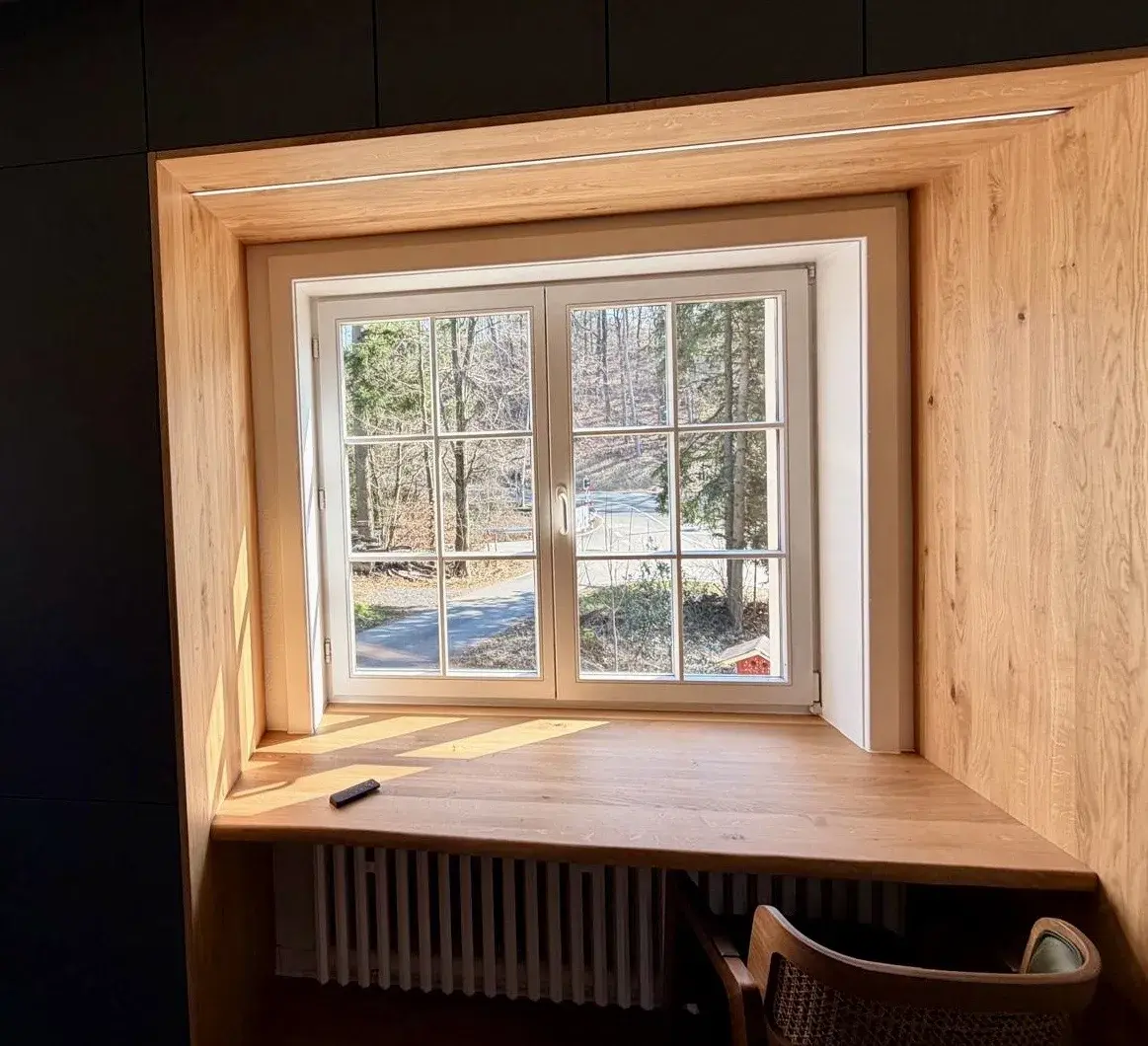 Eiche massiv Holz Küche grün studio 4