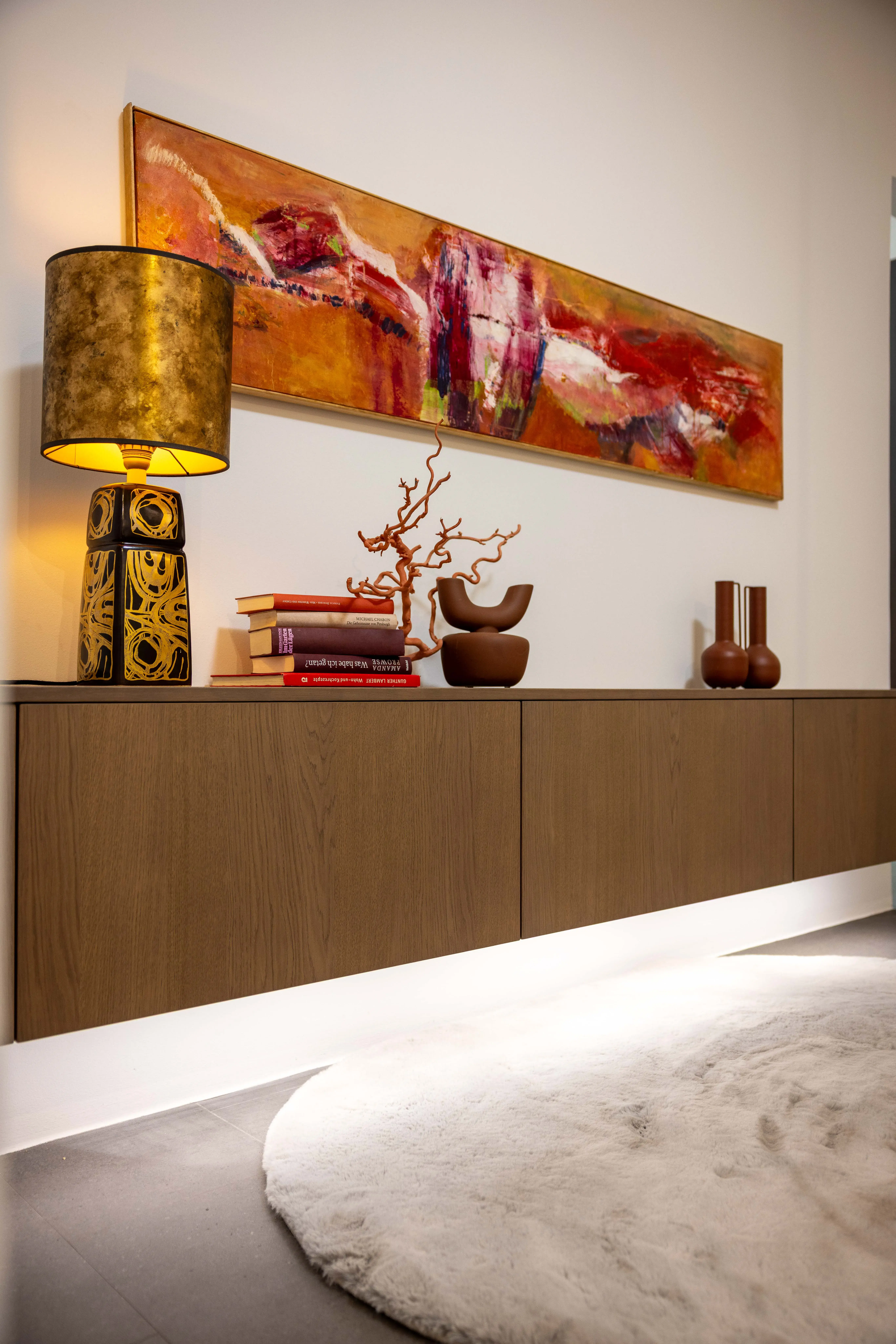 Lowboard, Sideboard, Wandhängend, Rotpunkt